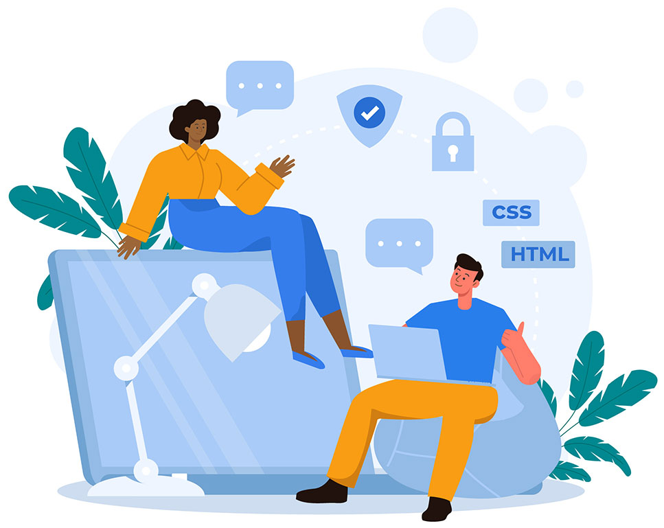 Frontend development student learning online